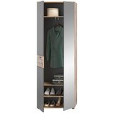 XXXL Garderobna Omara Mason, Siva, Barva Hrasta | Shoptok.si