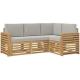  Set vanjskih sofa 4 kom. Bijela i svjetlosiva Poliester 191 x 132,5 x 73 cm | shoptok.hr