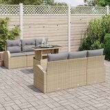  Set od 7 vrtnih sofa s jastučićima bež poli ratan | shoptok.hr
