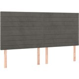  Box spring postelja z vzmetnico LED temno siva 200x200 cm žamet, (20727142) | Shoptok.si