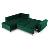 Cosmopolitan Design Zelena baršunasti sklopiva/s prostorom za odlaganje kutna garnitura (s lijevim kutom/u obliku slova L) Kyoto – | shoptok.hr