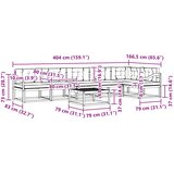  Set vanjskih sofa 7 kom. Bijela i bež Poliester | shoptok.hr