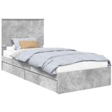  Okvir za krevet s ladicama Betonski sivi 75 x 190 cm | shoptok.hr