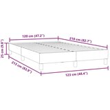  Okvir kreveta bez madraca Ružičasti 120x210 cm Baršun | shoptok.hr