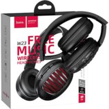hoco. Slušalice bežične / žične, Bluetooth, mikrofon, 8h rada - W23 Brilliant Black | shoptok.hr