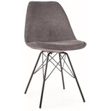  Stolica KEN - Tkanina + metal - tamno siva | shoptok.hr
