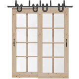 vidaXL Komplet opreme za drsna vrata 200 cm jeklo črne barve | Shoptok.si