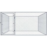vidaXL Zunanji pasji boks pocinkano jeklo 2x2x1 m | Shoptok.si