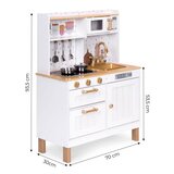 Ecotoys Drvena kuhinja za decu zvuk i led diode large sa ormarićima i 7 dodataka ( 7275 ) | ePonuda.com
