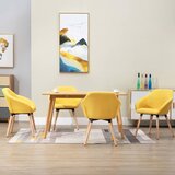  Blagovaonske stolice od tkanine 4 kom žute | shoptok.hr