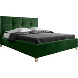CARRYHOME OBLAZINJENA POSTELJA 140 cm x 200 cm , tekstil temno zelena Cene