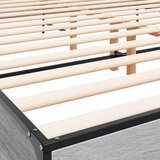  Okvir za krevet boja hrasta 200x200cm konstruirano drvo i metal Siva 200 x 200 cm | Shoptok.si