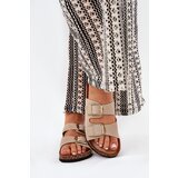 Boto Women Sandals On Cork Platform With Golden Buckles Beige Lisavionea | shoptok.hr