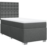  Okvir kreveta s oprugama i madrac tamnosivi 80x200cm od tkanine | shoptok.hr
