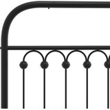  Metalni okvir kreveta uzglavlje i podnožje crni 120x190 cm | shoptok.hr