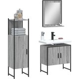 Maison Chic Komplet kopalniških omaric - Kopalniški sestavi 3-delni siva sonoma inženirski les, (21787495) | Shoptok.si