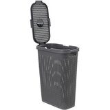 XXXL FIVE KOŠARA ZA RUBLJE S POKLOPCEM SLIM, 40L PP TAMNOSIVA | shoptok.hr
