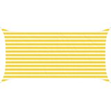 vidaXL Sončno platno Rumena in Bela 4 x 2 m 100% poliester Oxford, (5000222578) | Shoptok.si