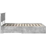  Okvir za krevet s uzglavljem Betonski sivi 120 x 190 cm | shoptok.hr