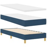  s opruga kutije s uzglavljem Plava 200 x 80 cm tkanina | shoptok.hr