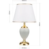 Orion LA 4-1229 - Stona lampa OVUM 1xE27/40W/230V 48 cm keramika bela/zlatna | Eponuda.com
