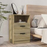  Noćni ormarić boja hrasta sonome od konstruiranog drva Smeđa | Shoptok.si