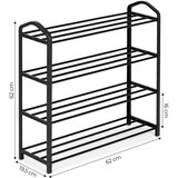Modern Home metalni stalak za cipele, 4 razine | shoptok.hr