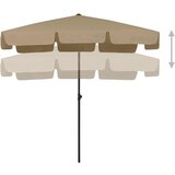  Suncobran za plažu smeđe-sivi 200 x 125 cm | shoptok.hr