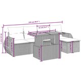  6-dijelni set vrtnih sofa s jastucima bež od poliratana | shoptok.hr