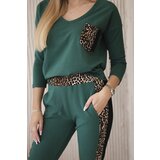 Kesi Set with a panther motif green | ePonuda.com