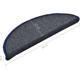 vidaXL tepisi za stepenice 15 kom tamnosivi i plavi 56 x 17 x 3 cm | shoptok.hr
