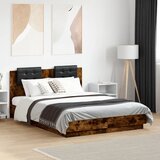 Furnova Posteljni okvir z vzglavjem dimljen hrast 135x190 cm inž. les, (21938152) Cene