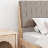  Tapecirani uzglavlje Sivo-smeđa 100 cm Čvrsto borovo drvo | shoptok.hr