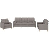  3-dijelni set sofa s jastucima smeđesivi od tkanine | shoptok.hr