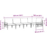vidaXL Vrtna sedežna garnitura 5 pcs Antracitna Jeklo | Shoptok.si