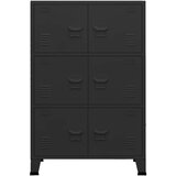vidaXL industrijska arhivska omarica črna 75x40x115 cm kovina | Shoptok.si