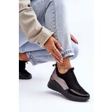 EVENTO PE1 Women's Slip-On Wedge Sneakers Black And Silver Farro | Eponuda.ba