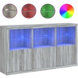  Komoda s LED svjetlima boja sivog hrasta 181 5x37x100 cm | shoptok.hr