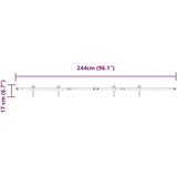 Komplet kliznih vrata ormarića 244 cm ugljični čelik | shoptok.hr