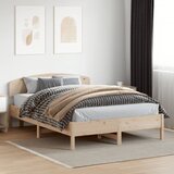 Maison Chic Posteljni okvir - Dvoposteljna postelja - Zakonska postelja brez vzmetnice 150x200 cm trdna borovina-J10927, (21775719) | Shoptok.si