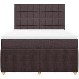  Krevet s oprugama i madracem tamnosmeđi 140 x 190 cm od tkanine | shoptok.hr