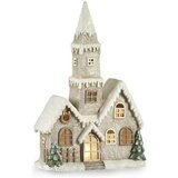  Ukrasna figura kuća Crăciun LED Svjetlo Glazba Siva Bijela Smeđa Zelena magnezij 21 x 77 x 48 cm | shoptok.hr