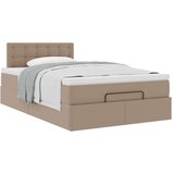 vidaXL Otomanski posteljni okvir z vzmetnico kapučino 120x200 cm, (21611499) | Shoptok.si