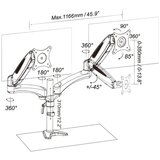 MID.YOU Držalo Za Monitor Vm-Mg2, Črna, Bela | Shoptok.si