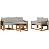  Set vanjskih sofa 6 kom. Prirodna i svjetlosiva | shoptok.hr