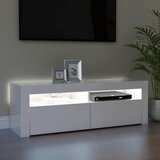TV ormarić s LED svjetlima visoki sjaj bijeli 120 x 35 x 40 cm | shoptok.hr