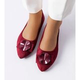 Gemre Burgundy ballet flats adorned with rhinestones Rémy | Shoptok.si