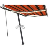  Ročno zložljiva tenda z LED lučkami 350x250 cm oranžna in rjava, (20728824) | Shoptok.si