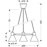 Candellux Črna/bronasta viseča svetilka More – | Shoptok.si