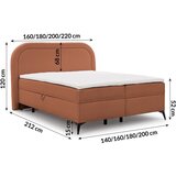 Ropez Oranžna boxspring postelja s prostorom za shranjevanje 180x200 cm Ornes – | Shoptok.si